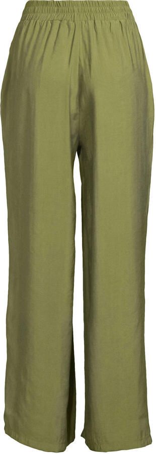 Anytime wide leg broek olijfgroen - Foto 3
