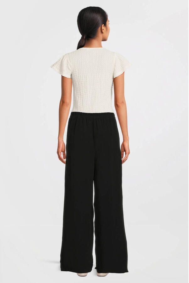 Anytime wide leg broek zwart - Foto 2