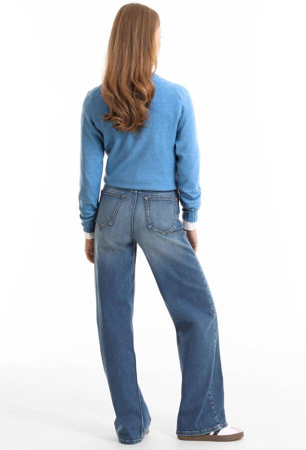 Anytime high waist wide leg jeans mid blue - Foto 3