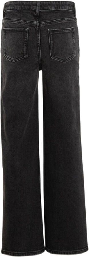 Anytime wide leg jeans zwart Meisjes Denim Effen