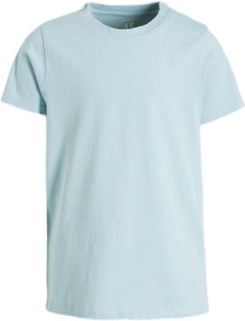 Anytime basic T-shirt lichtblauw Jongens Katoen Ronde hals Effen 110 116