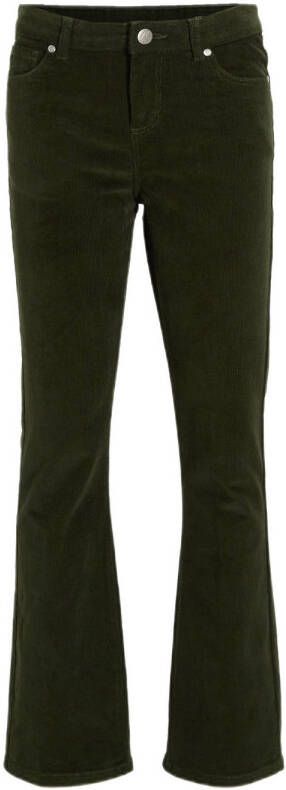 Anytime corduroy flared broek groen Meisjes Katoen Effen 116