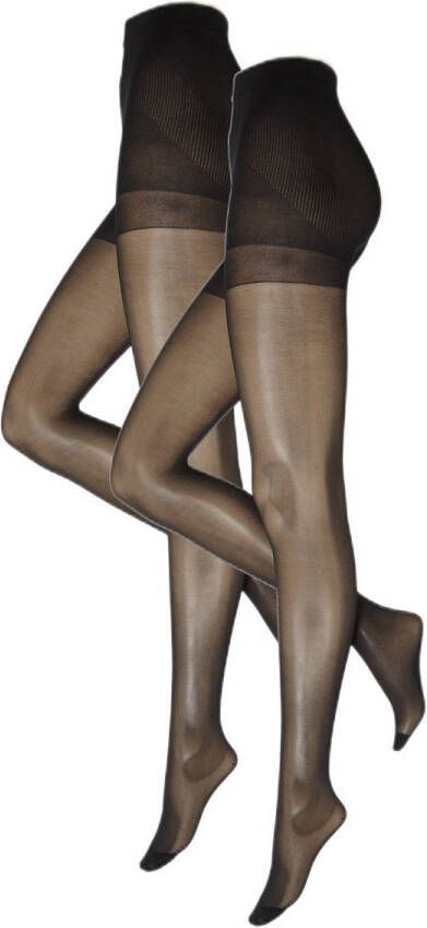 Anytime corrigerende panty 40 denier zwart (set van 2)