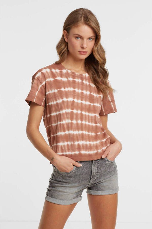Anytime cropped t-shirt tie-dye bruin
