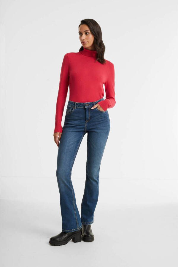 Anytime high waist flared jeans blauw