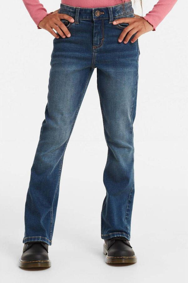 Anytime flared jeans blauw Meisjes Denim 128 | Jeans van