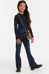 Anytime flared jeans donkerblauw