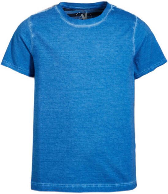 Anytime gestreepte T-shirt blauw Jongens Katoen Ronde hals Streep 110 116