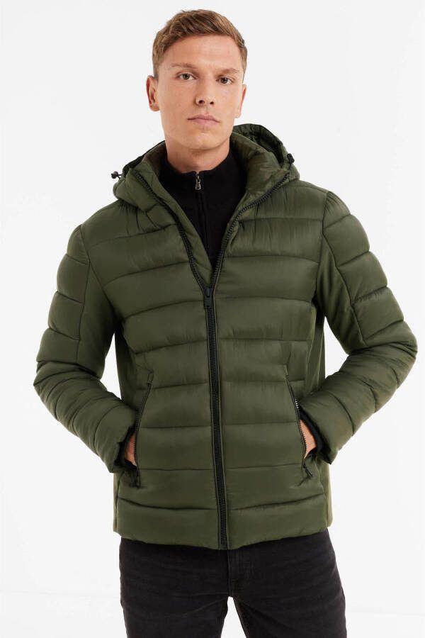 Anytime gewatteerde jas khaki