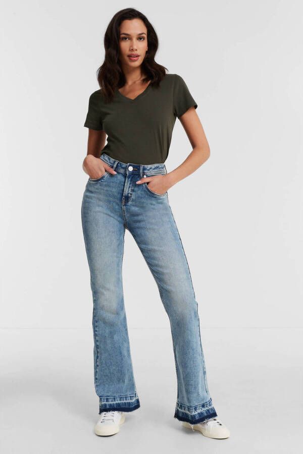 Anytime high rise flared jeans blauw