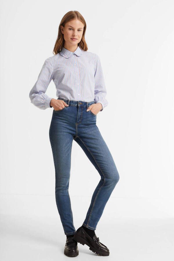 Anytime high rise skinny jeans blauw