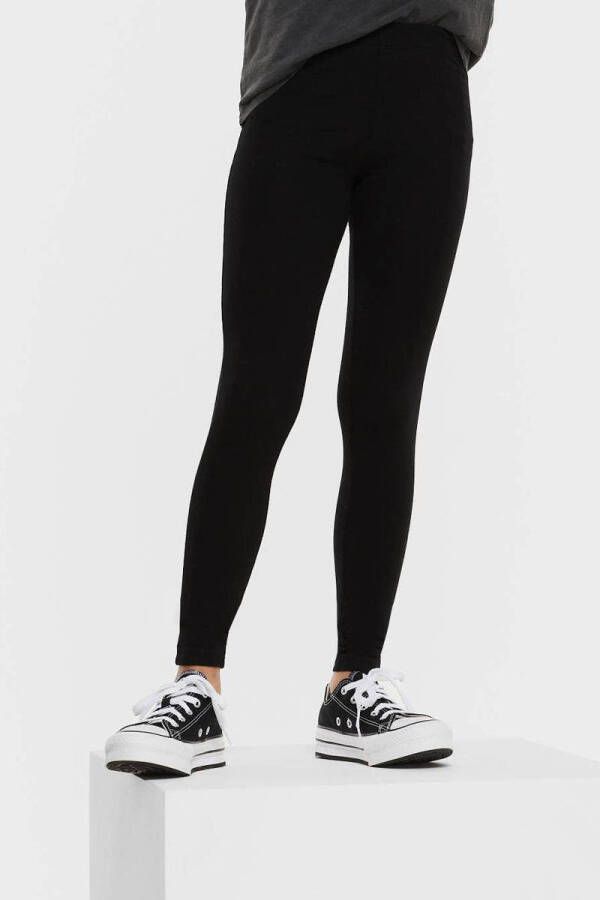 Anytime legging zwart Meisjes Stretchkatoen Effen 110 116 - Foto 3