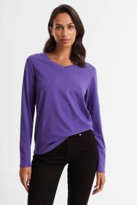 Anytime longsleeve top V-hals paars