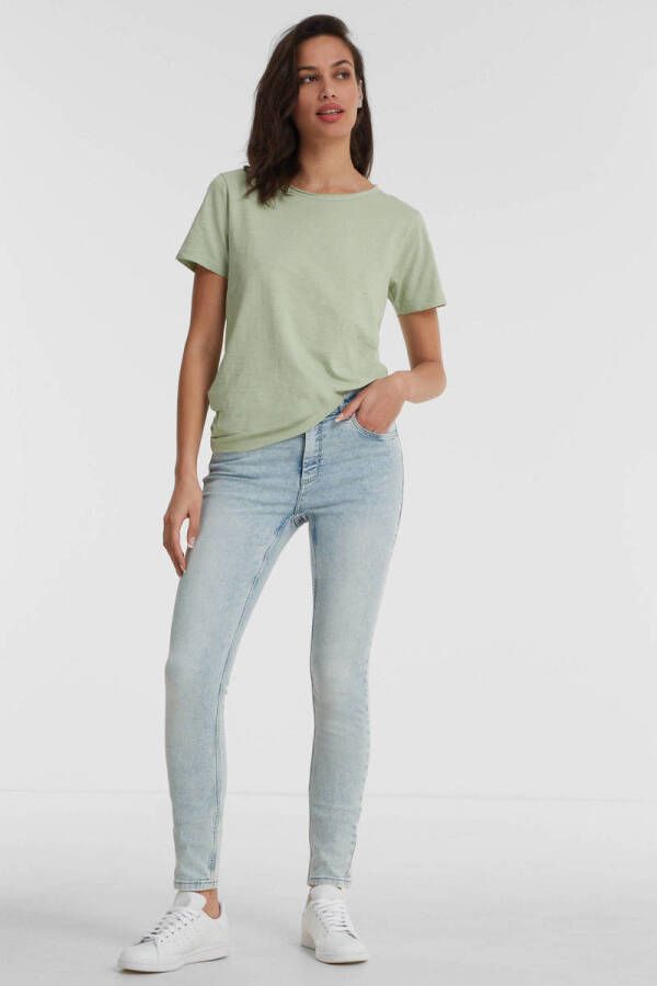 Anytime mid rise skinny fit jeans lichtblauw