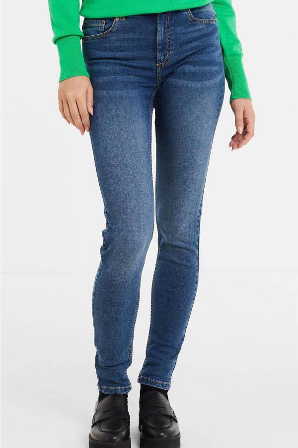 Anytime mid rise skinny jeans blauw