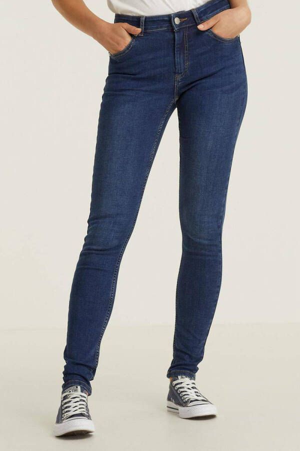 Anytime mid rise skinny jeans blauw