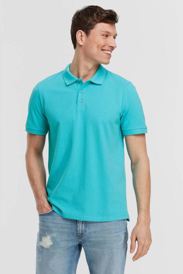 Anytime piqué polo turquoise