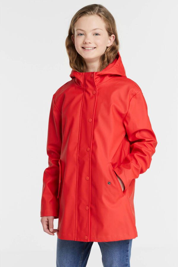 Anytime regenjas rood Meisjes Polyester Capuchon 116