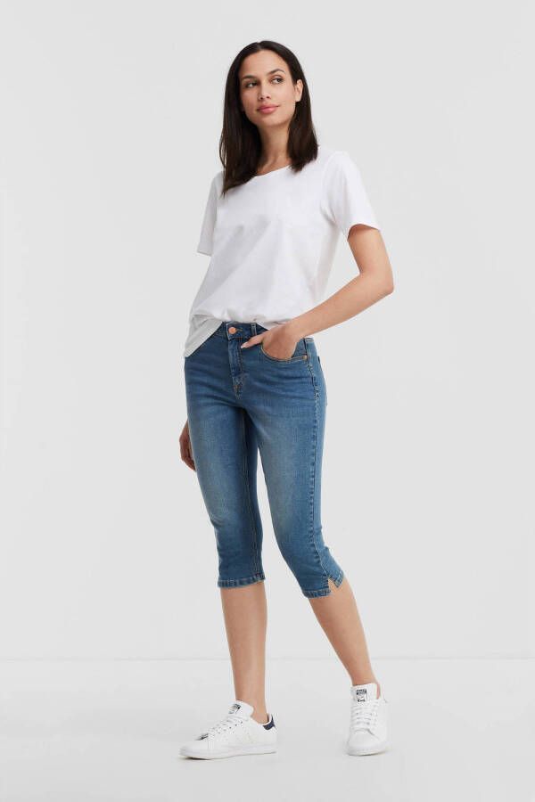 Anytime skinny capri jeans blauw