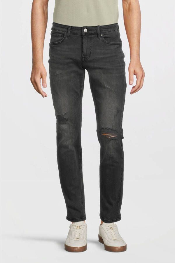 Anytime slim fit jeans donkergrijs