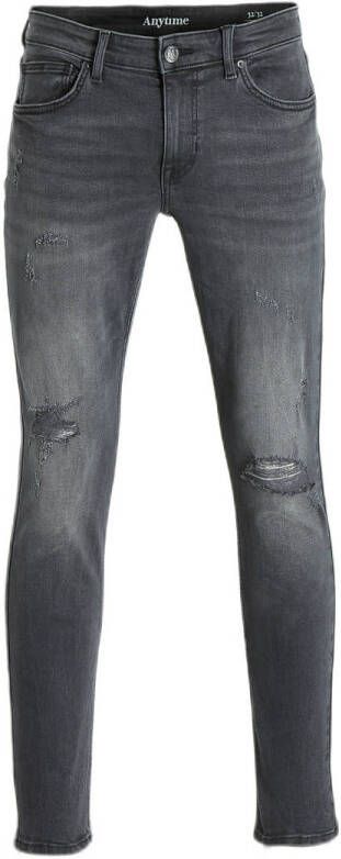 Anytime slim fit jeans donkergrijs - Foto 5