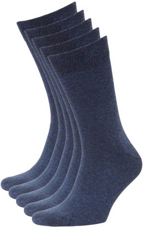 Anytime sokken set van 5 denimblauw