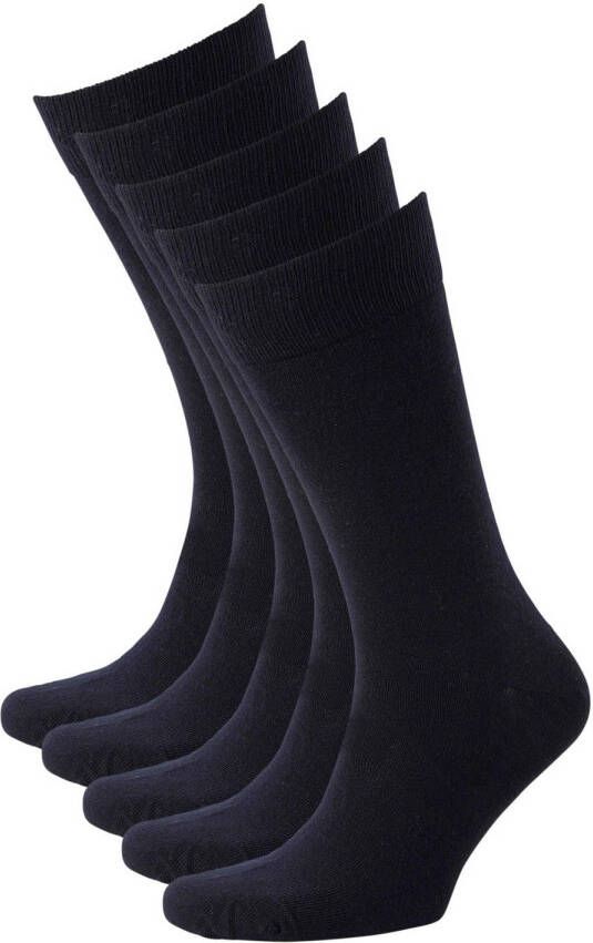 Anytime sokken set van 5 donkerblauw