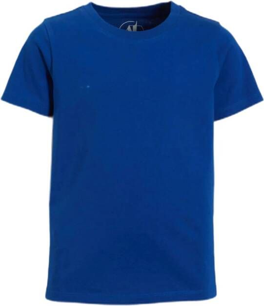 Anytime T-shirt donkerblauw Jongens Katoen Ronde hals Effen 110 116