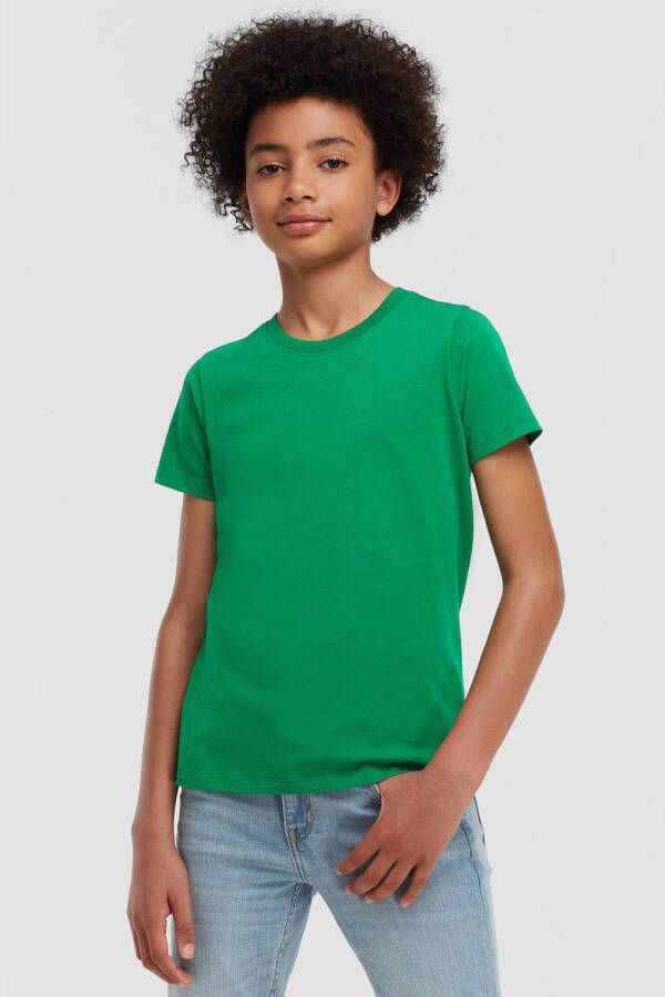Anytime T-shirt groen Jongens Katoen Ronde hals 110 116