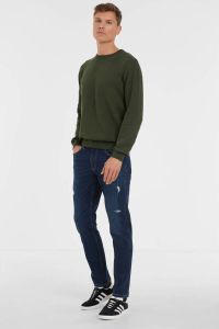 Anytime tapered fit jeans blauw