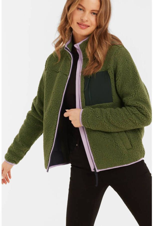 Anytime teddy fleece vest khaki