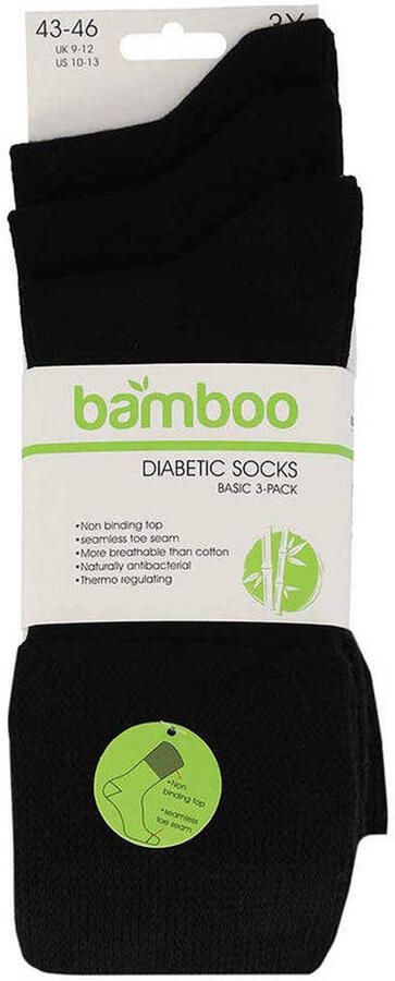 Apollo Bamboe diabetes sokken 3-Pack - Foto 3