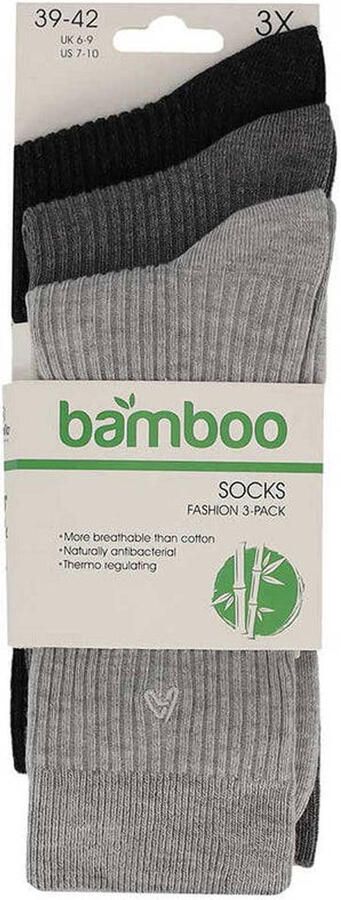 Apollo Bamboe sokken 2 x 2 rib 6-Pack - Foto 3