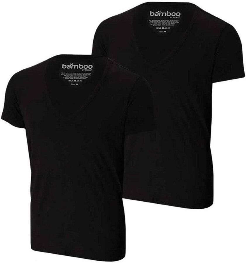 Apollo Bamboe T-shirt Diepe V-Hals 2-Pack