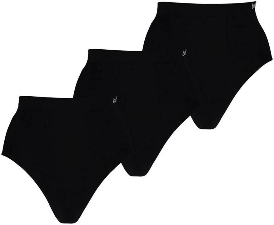 Apollo high waist slip met bamboe (set van 3) zwart