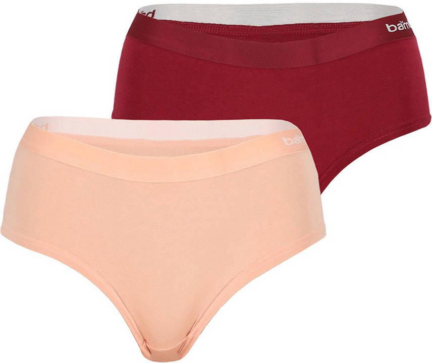 Apollo hipster met bamboe (set van 2) roze rood