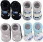 Apollo new born sokken set van 4 in een geschenkset multi 0-3 mnd - Thumbnail 1