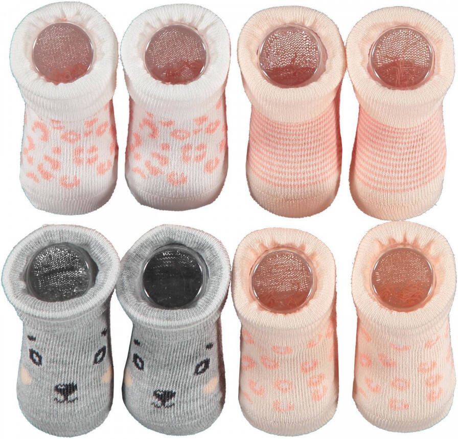 Apollo new born sokken set van 4 in een geschenkset multi 0-3 mnd