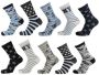Apollo sokken met all-over print set van 10 blauw groen Grijs Jongens Katoen 26-26 - Thumbnail 1