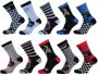 Apollo sokken met all-over print set van 10 blauw rood Multi Jongens Katoen 26-26 - Thumbnail 1
