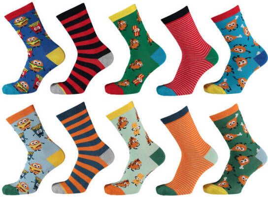 Apollo sokken met all-over print set van 10 multi