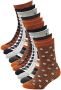 Apollo sokken met all-over print set van 10 oranje Meisjes Katoen Mixprint 31-34 - Thumbnail 1