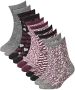 Apollo sokken met all-over print set van 10 paars Katoen Mixprint 23-26 - Thumbnail 1