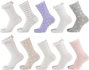 Apollo sokken met all-over print set van 10 wit