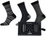 Apollo giftbox sokken met all-over-print set van 3 donkerblauw - Thumbnail 1