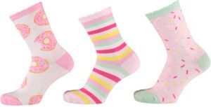Apollo sokken met all-over-print set van 3 roze