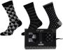 Apollo giftbox sokken met all-over-print set van 3 zwart - Thumbnail 1