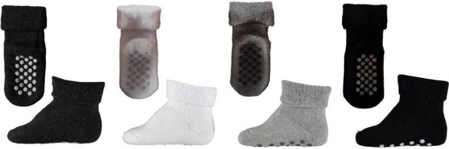 Apollo sokken met anti-slip nopjes set van 4 multi Katoen 56-68