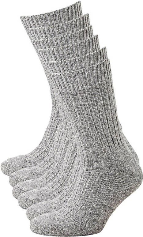 Apollo sokken Norwegian set van 6 grijs
