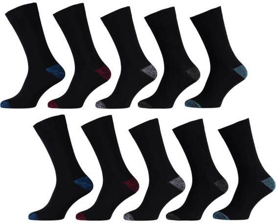 Apollo sokken set van 10 zwart